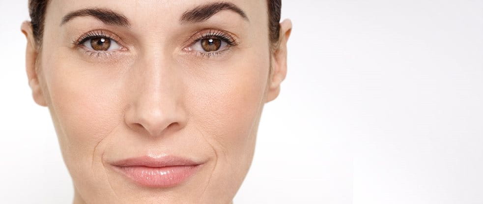 Close-up from woman´s face